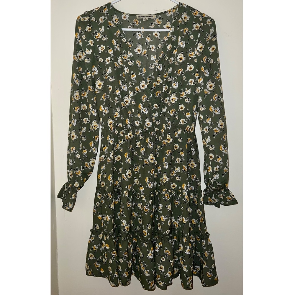 Floral wrap around dress